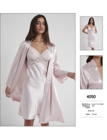  Pierre Cardin Powder Nighty & Robe Set 4050 