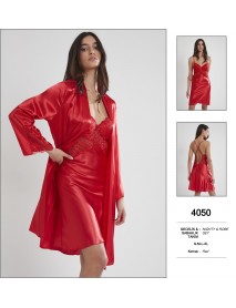   Pierre Cardin Red Nighty&Robe Set 4050 
