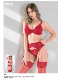 Fabony Soft Cup Garter Bra Set 4050