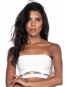 Emay 4050 Double Knit Strapless Corset White