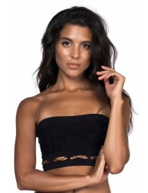 Emay 4050 Double Knit Strapless Corset Black