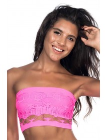 Emay 4050 Double Knit Strapless Corset Fuchsia