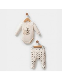 ESYA BABY GIRL 3-6-9 MONTHS POINTED RABBIT DOUBLE BREASTED SET 4056