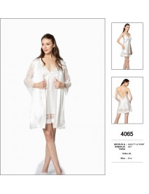 Pierre Cardin Ecru Nighty & Robe Set 4065