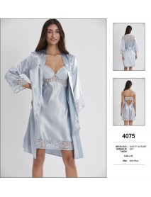 Pierre Cardin Blue Nighty&Robe Set 4075
