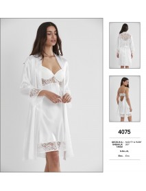 Pierre Cardin Ecru Nighty & Robe Set 4075