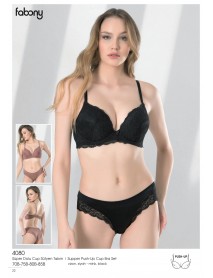 Fabony Supper Push-Up Cup Bra Set 4080