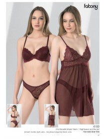 Fabony Nightwear and Bra Set Of 3 4100 