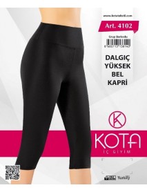 Kota High Waist Diver Capri Tights (BıgSıze) 4102