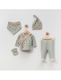 Mini Okyanus Girl 0-3 Months  Set Of 5 4106OK
