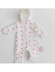 BABY GIRL 3-6-9-12 MONTHS HEART MUSLIN OVERALLS 4130