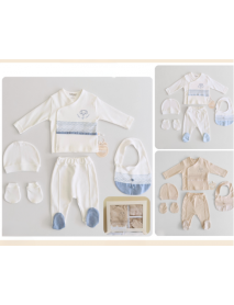 BABY BOY 0-3 MONTHS LUXURY 5 PIECE SET BOXED 4136