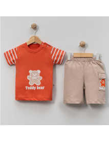 KIDDIMAX BOY 9-12-18-24 MONTHS TEDDY SHORTS SET 414