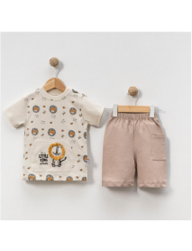 KİDDİMAX BOYS 9-12-18-24 MONTHS CUTE LION 2-PIECE SUIT 415
