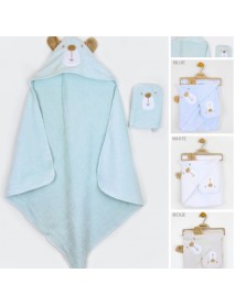 BEBESSI BOY'S BEAR WOVEN ERASER TOWEL 4-PIECE SERIES 4153