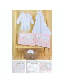 BABY GIRL 0-12 MONTHS RABBIT BOXED BATHROBE SET 4170
