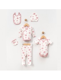 MINI OCEAN GIRL 0-3 MONTHS DAISY PATTERNED 7-PIECE SET 4171