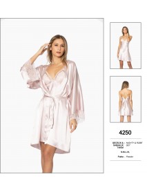 Pierre Cardin Powder Nighty & Robe Set 4250 