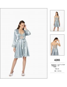 Pierre Cardin Blue Nighty & Robe Set 4265 