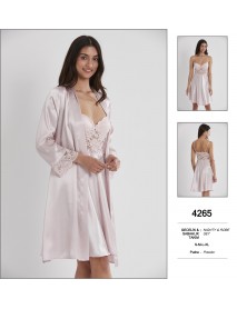 Pierre Cardin Powder Nighty & Robe Set 4265 