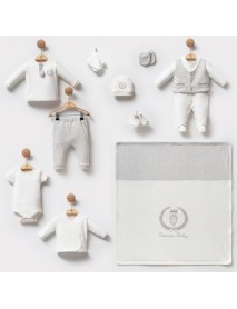 CASSIOPE BOY 0-3 MONTHS TIE 10-PIECE SET 427486