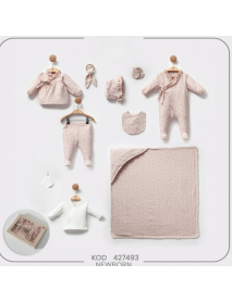 CASSIOPE GIRL 0-3 MONTHS FIGURE PRINTED MUSLIN 10-PIECE SET 427493