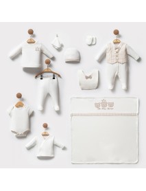 Cassiope Boy's 0-3 Months Newborn Set Of 10 427488CS