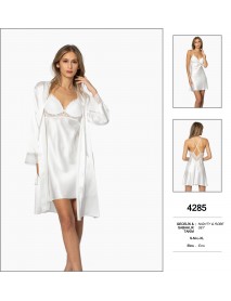 Pierre Cardin Ecru Nighty & Robe Set 4285 