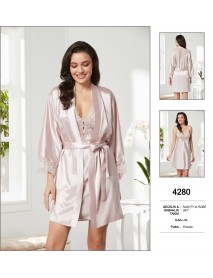Pierre Cardin Powder Nighty & Robe Set 4280