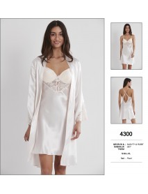 Pierre Cardin Pearl Nighty & Robe Set 4300