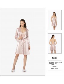 Pierre Cardin Powder Nighty & Robe Set 4300
