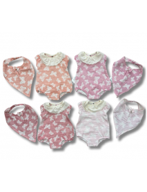 MC ELCI GIRL 6-9-12-18 MONTHS BUTTERFLY ROMPER 4305