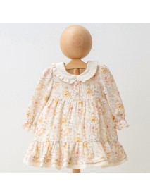 Miomini Girl 6-9-12-18-24 Month Floral Muslin Dress 4319xx