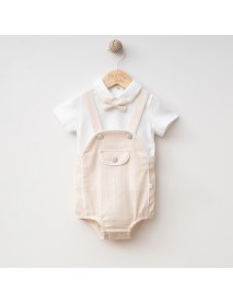 Mymio Boy's 3-6-9-12 Month Set With Krinkıl Salopet 4328MY