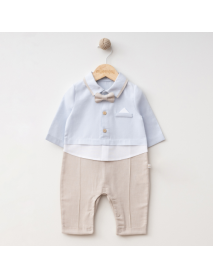 MIOMINI BOY'S 0-3-6-9 MONTHS WOVEN STYLISH OVERALLS WITHOUT BOOTS 4332