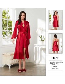 Pierre Cardin Red Nighty & Robe Set 4375