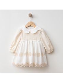 Mymio Girl 6-9-12-18-24 Months Brodeli Krinkıl Dress 4396MY
