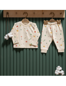 Tiffany Unisex 3-6-9-12-18-24 Months Organic 2-Piece Set 44012Tİ