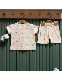 Tiffany Unisex 3-6-9-12-18-24 Months Shorts Set 44104Tİ