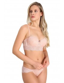 NBB Strapless Bra Panty Set Salmon 4465
