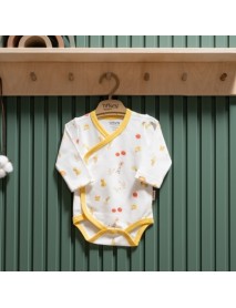 TIFFANY GIRL 3-6-9-12 MONTHS ORGANIC BIRD WRAPOVER BODYSUIT 45022