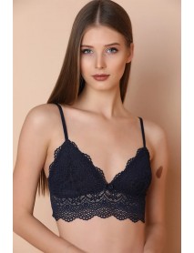 NBB Lace Half Bustier Claret Navy Blue 4601