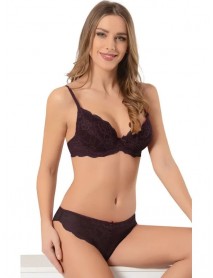 NBB Lace Detailed Covered Bra Set Black 4618