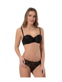 NBB Unsupported Bra Panty Set Black 4645