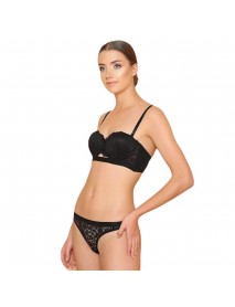 NBB Supported Bra Panty Set Black 4655
