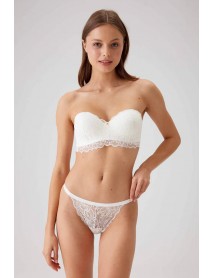 Pierre Cardin Unsupported Strapless Ecru Bra Set 4736