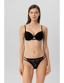 Pierre Cardin Lyon Double Push Up Bra Panty Set 4882 Black