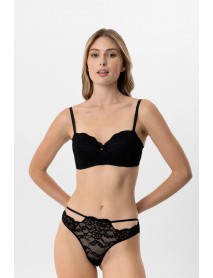 Pierre Cardin Lotus Bra Panty Set 4903 Black