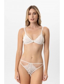   Pierre Cardin Capless Bralet Bra Set 4905 Ecru