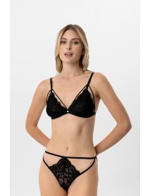 Pierre Cardin Capless Bralet Bra Set 4905 Black